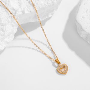 Affordable Luxury Heart-Shaped Necklace with Subtle Diamond Accents