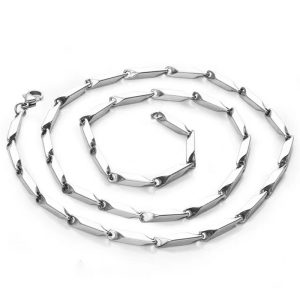 Direct selling stainless steel stick chain European and American fashion melon seed necklace for women