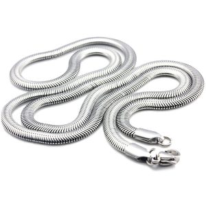 Wholesale Waterproof Stainless Steel Flat Snake Soft Snake Necklace