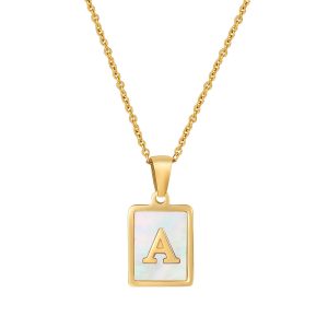 Wholesale 18K Gold-Plated Stainless Steel Anchor Cross Necklace-ZX07