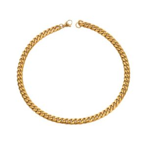 Wholesale 316L 18K Gold-Plated Stainless Steel Cuban Necklace-A002SL