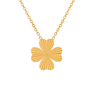 Stainless Steel Laser-Cut Heart-Shaped Necklace-RH01