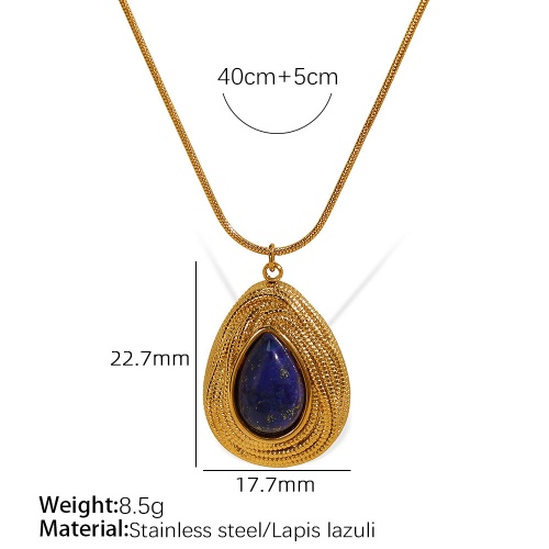 Wholesale 18K Gold-Plated Stainless Steel Tiger's Eye Necklace for Women: Elegant and Versatile-OJ04 - Image 2