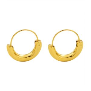 Wholesale 18K Gold-Plated Stainless Steel U-Shaped Earrings-HS26