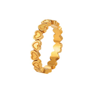 Stainless Steel Heart-Shaped Ring-HS40