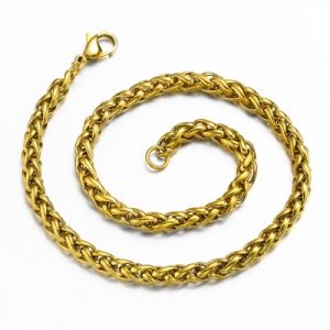 Wholesale 316L Stainless Steel Flower Basket Necklaces-A010SL