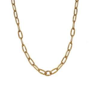 Wholesale 18K Gold-Plated Stainless Steel O-Ring Necklace (PVD Plating)-OJ56