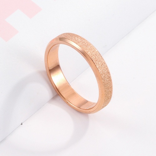 304 Women's Satin-Finish Stainless Steel Ring-HS404 - Image 3