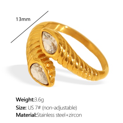 Wholesale 316L Waterproof Stainless Steel Serpentine Rings – Affordable Luxury-OJ42 - Image 4