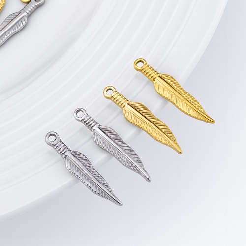 Waterproof Stainless Steel Leaf Pendant DIY Accessory-GJ81 - Image 3