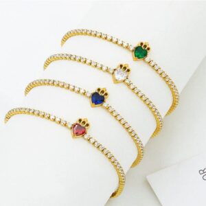 Stainless Steel Single-Row Bracelet Set with Zirconia Stones-LY112