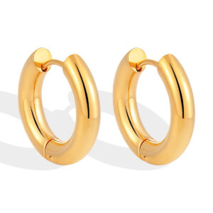 Stainless Steel Round Earrings-RH47