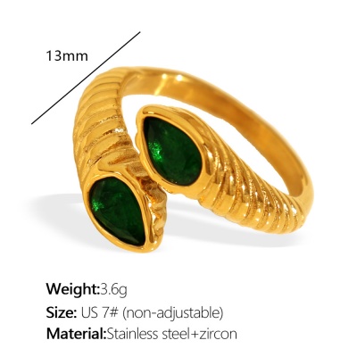 Wholesale 316L Waterproof Stainless Steel Serpentine Rings – Affordable Luxury-OJ42 - Image 3