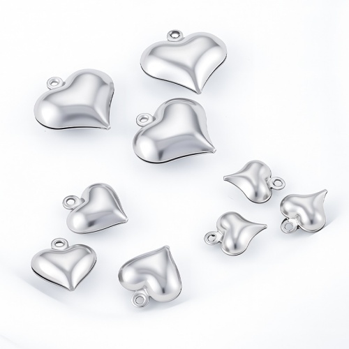 316L Stainless Steel Hollow Heart Pendant DIY Accessory-GJ65 - 图片 2