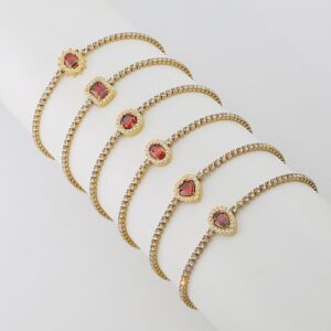Stainless Steel Zirconia Tennis Bracelet-LY124