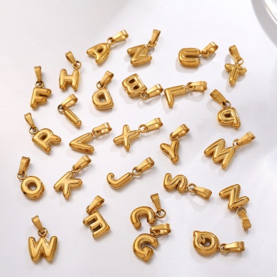 18K Gold-Plated Stainless Steel Pendant with 26 Letters-OJ60 - Image 2