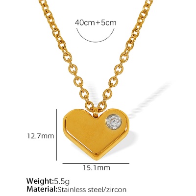 Wholesale 316L Stainless Steel Geometric Square Teardrop Octagram Necklace-Oj14 - Image 3