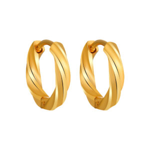 Stainless Steel Möbius Twisted Cable Earring Clips-RH18