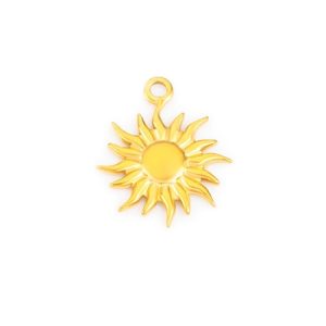 316L Stainless Steel Sunflower Pendant DIY Accessory-GJ84
