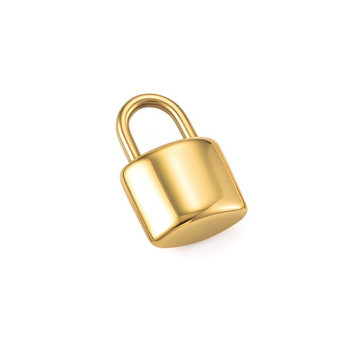316L Stainless Steel Lock-Shaped Pendant Necklace-GJ28 - 图片 2