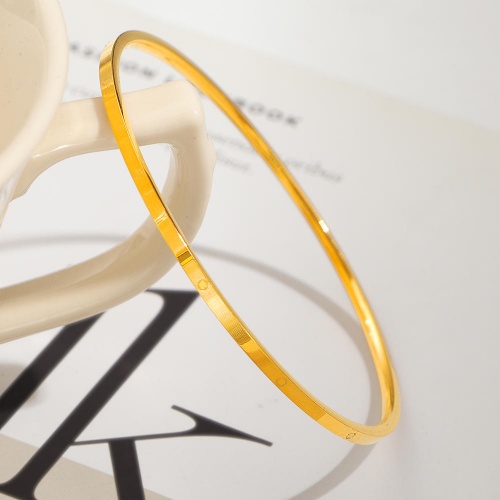 Wholesale 316L Stainless Steel Plain Round Bracelet for Women-HS77 - 图片 4