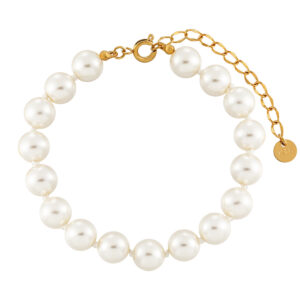 8mm Stainless Steel Shi Family Pearl Bracelet-RH52