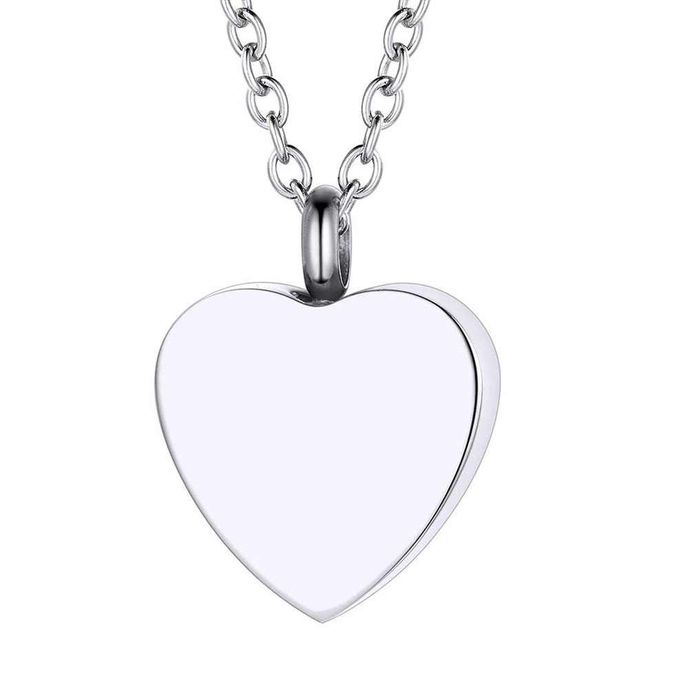 316L Stainless Steel Polished Heart Necklace-GJ01
