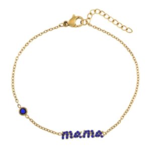 Stainless Steel “Mother's Love” Zircon Bracelet-LY117