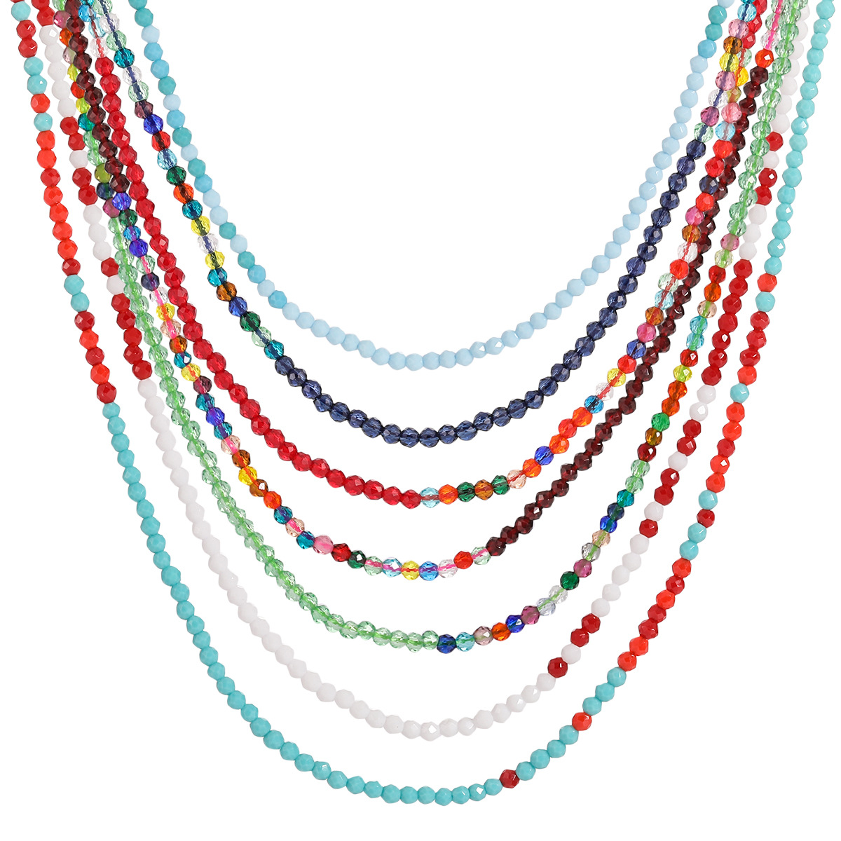 Stainless Steel Dopamine-Coloured Beaded Necklace-RH36