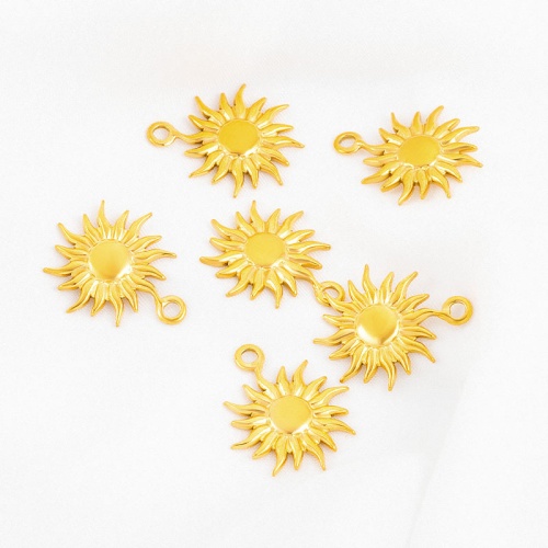 316L Stainless Steel Sunflower Pendant DIY Accessory-GJ84 - 图片 2