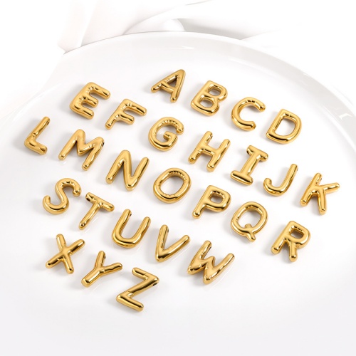 316L Stainless Steel 26 Bubble Letter Pendant-GJ60 - 图片 2