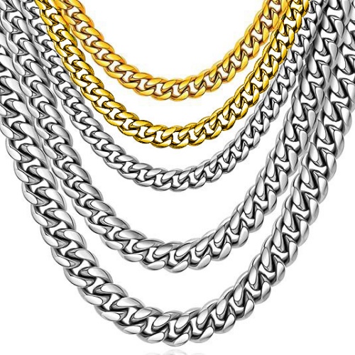 Minimalist Stainless Steel Cuban Necklace-LY118 - Image 3