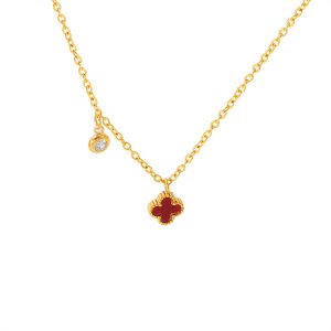 Wholesale 316L Stainless Steel Four-Leaf Clover Necklace-HS29