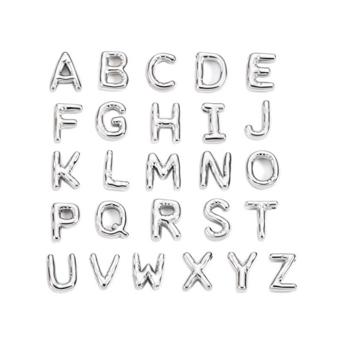 316L Stainless Steel 26 Bubble Letter Pendant-GJ60