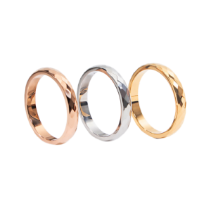 Wholesale 18K Gold-Plated 316L Stainless Steel Wave-Pattern Ring-HS42