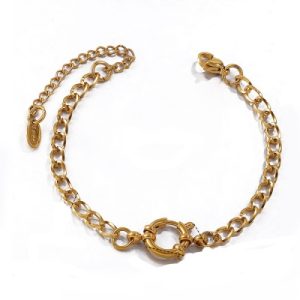 316L Waterproof Stainless Steel Figaro Clasp Bracelet-OJ63