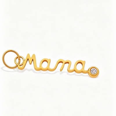 Wholesale 316L Stainless Steel “Mom” Letter Pendant-OJ71