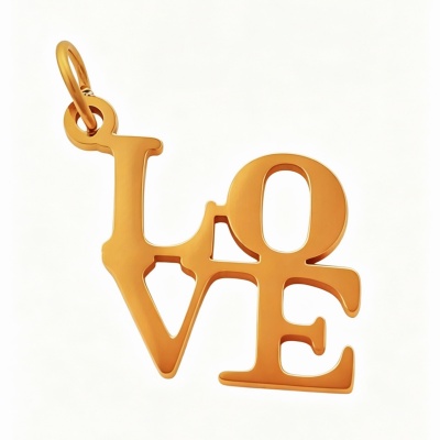 Wholesale 316L Stainless Steel “LOVE” Pendants-OJ73