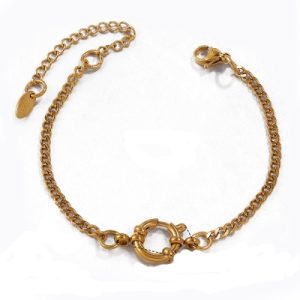 316L Waterproof Stainless Steel Cuban Link Bracelet-OJ66