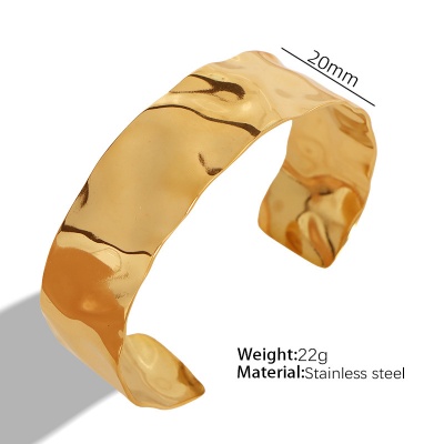 Wholesale Women's 316L Stainless Steel Open-Ended Bracelets in European and American Styles-OJ76 - Image 6