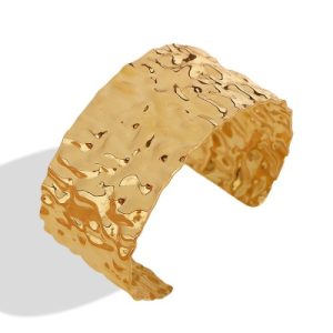 Wholesale Women's 316L Stainless Steel Open-Ended Bracelets in European and American Styles-OJ76