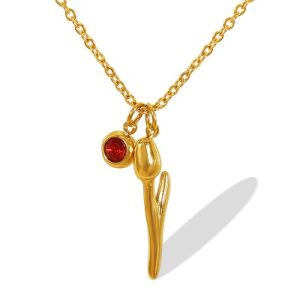 Wholesale 18K Stainless Steel Tulip Necklace for Women—A Best-Seller in Europe and the US-OJ36