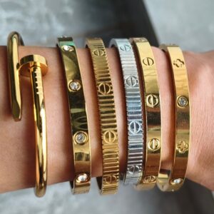 18K Gold-Plated Stainless Steel Love Bracelet