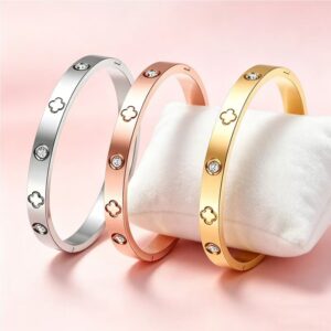 Stainless Steel Four-Leaf Clover Bracelets
