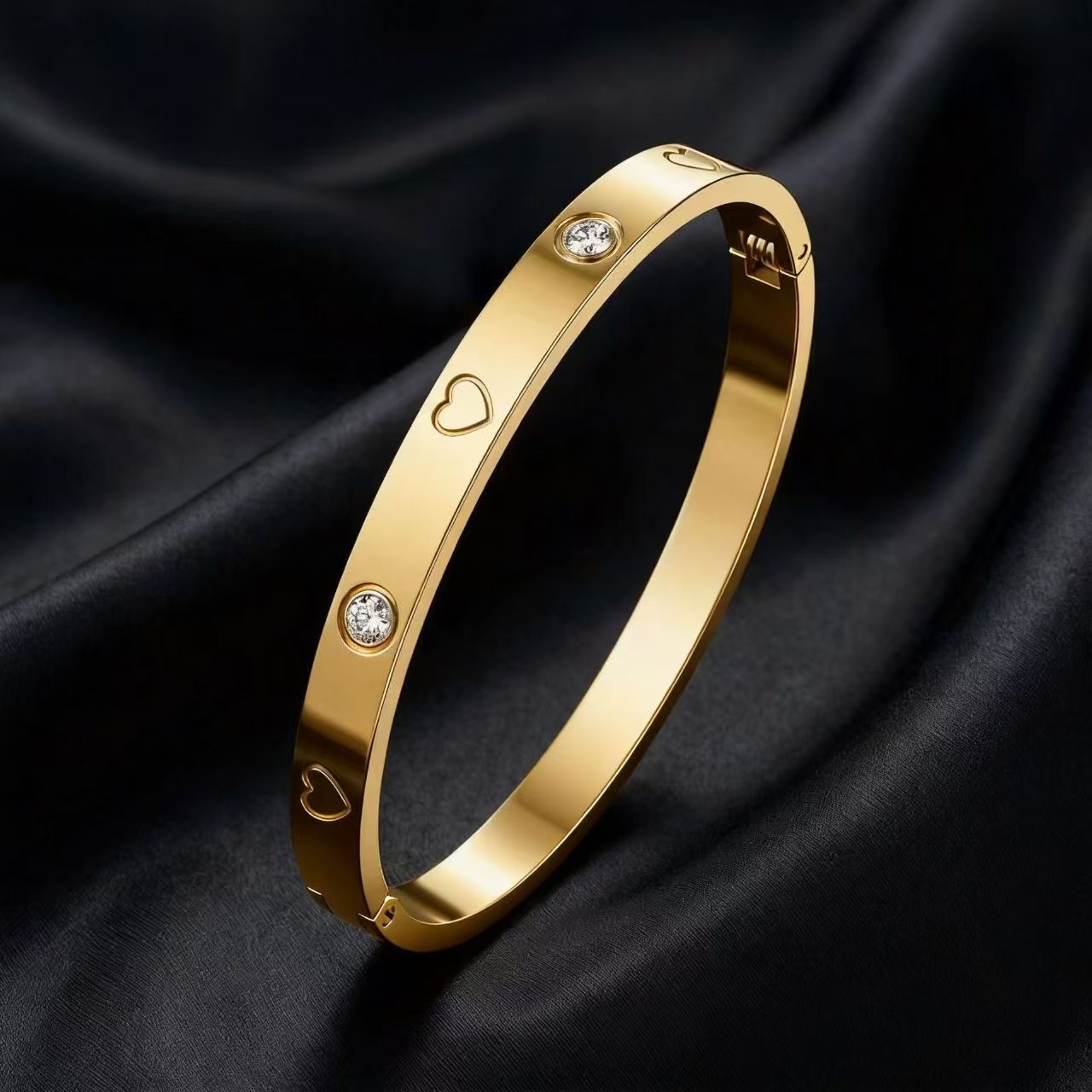 Stainless Steel Heart-Shaped Bracelets - Image 3